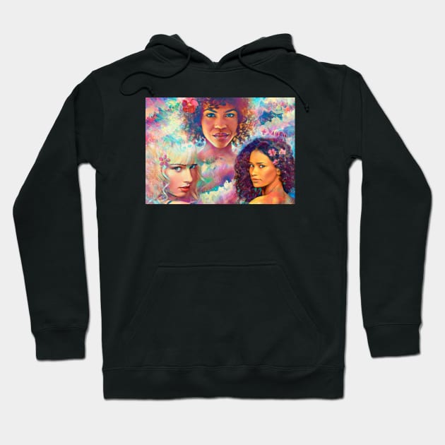 Sisterhood Hoodie by Phatpuppy Art